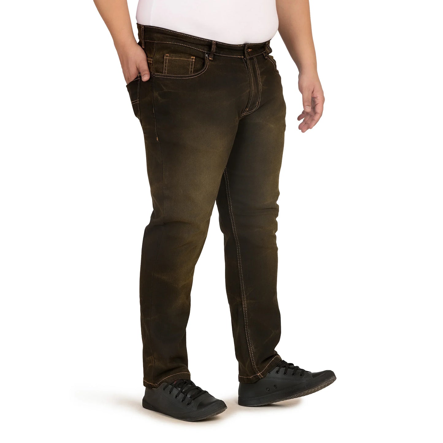 Kagad Jeans Men Plus Size Regular Fit Charcoal Grey Denim Jeans - Style Code "KGDJN-408027