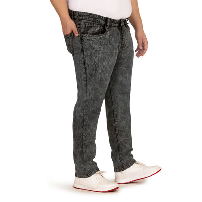 Kagad Jeans Men Plus Size Regular Fit Charcoal Textured Denim Jeans - Style Code "KGDJN-408024