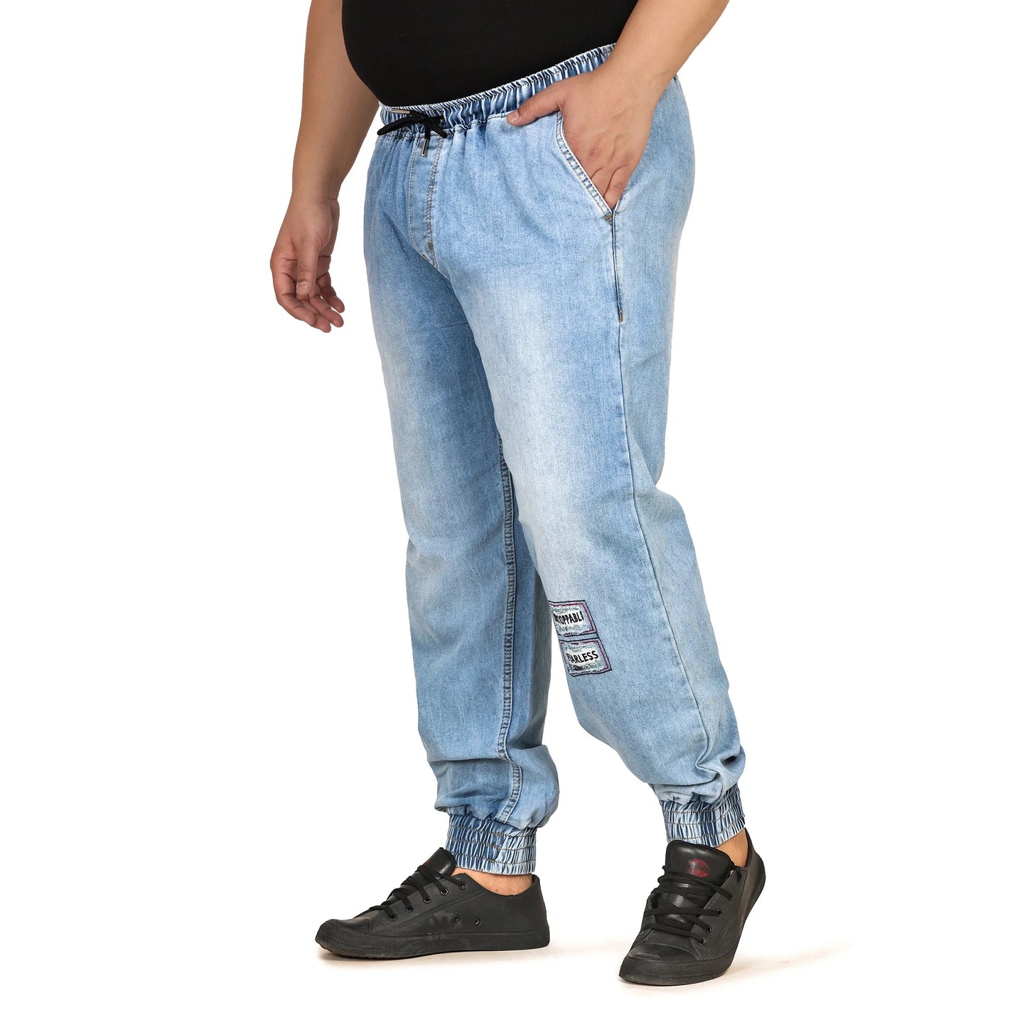 Kagad Jeans Men Regular and Plus Size Baggy  Fit Light  Blue  Color  Denim Jeans Jogger - Style Code "KGDJGR-406007
