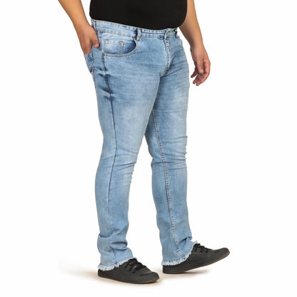 Kagad Jeans Men Plus Size Regular Fit Light Blue Denim Jeans - Style Code "KGDJN-408006