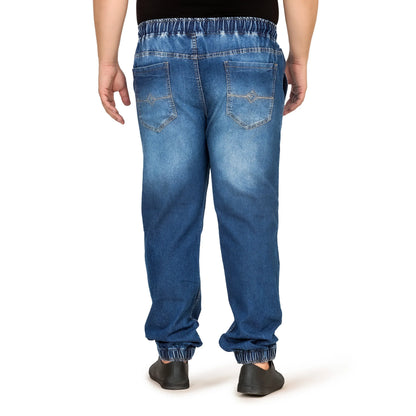 Kagad Jeans Men Regular and Plus Size Regular Fit Mid Blue  Color  Denim Jeans Jogger - Style Code "KGDJGR-406005