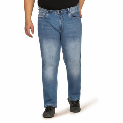 Kagad Jeans Men Plus Size Regular Fit Light Blue Denim Jeans - Style Code "KGDJN-408003