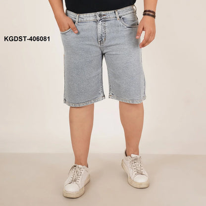 Kagad Jeans Mens Plus Size Loose Water Blue Color Denim Short - Style Code "KGDST-406081