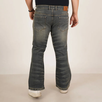 Kagad Jeans Mens Plus Size Boot Fit White Color Denim Jeans - Style Code "KGDJN-406029