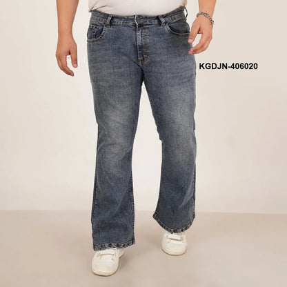 Kagad Jeans Mens Plus Size Boot Fit Aged Indigo Blue Color Denim Jeans - Style Code "KGDJN-406020